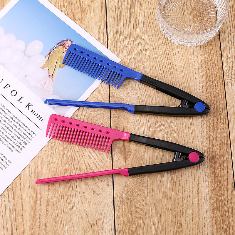 Hair straightening comb