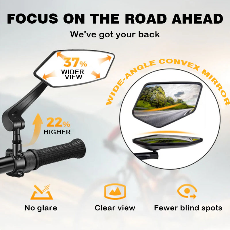360° rotatable and adjustable bicycle rearview mirror