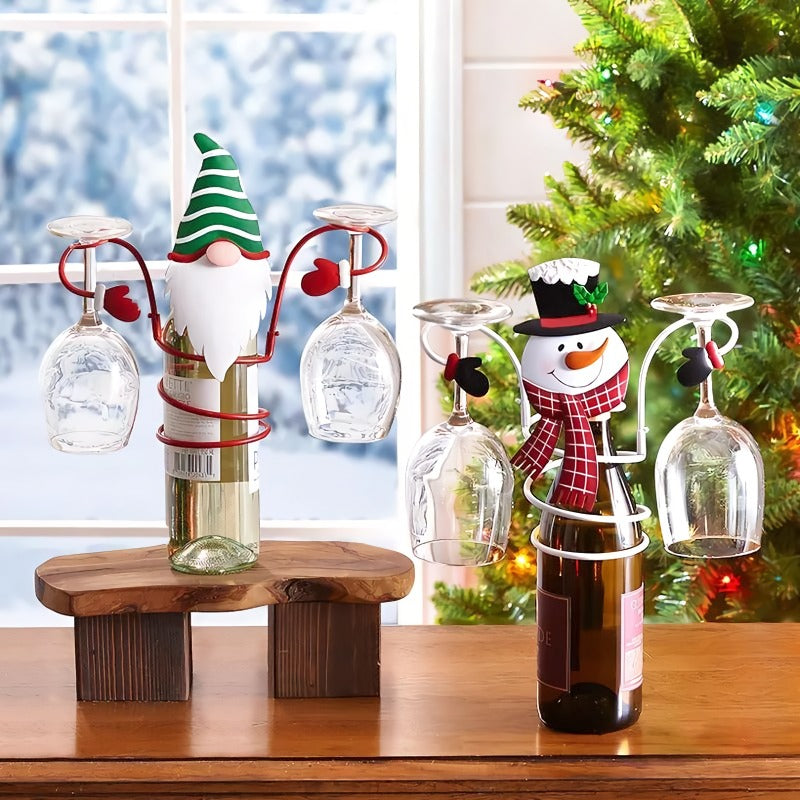 Wine Bottle and Glass Holders for the Holidays