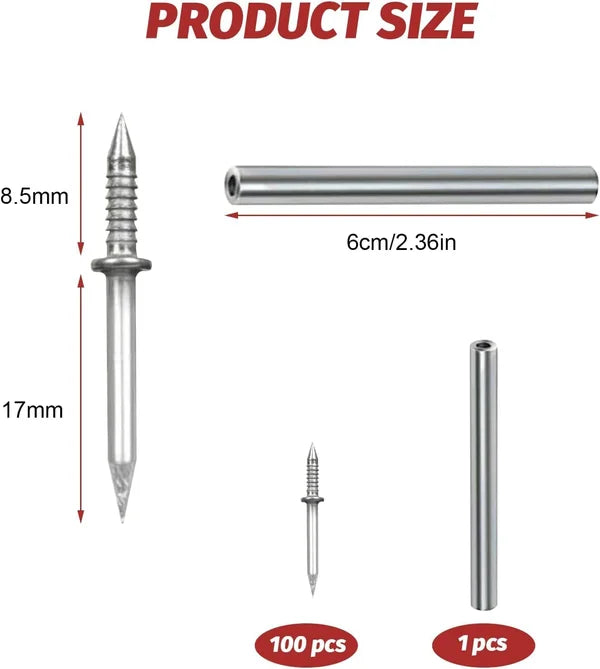 Double-Head Skirting Thread Seamless Nail