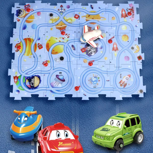 Children's Educational Puzzle Track Car Play Set