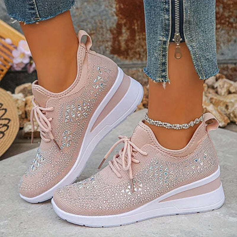 Rhinestone Women's Breathable Corrective Sports Shoes