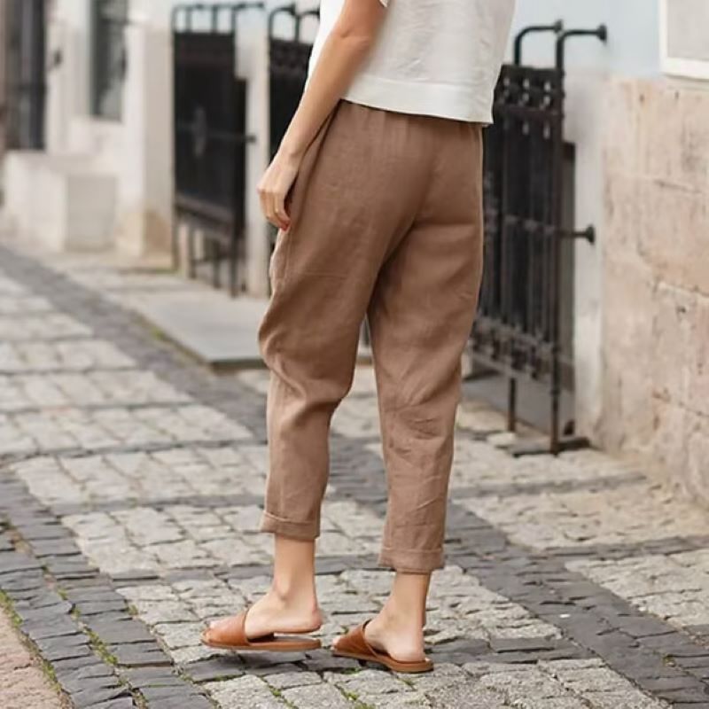 Women's Linen Cotton Large Size Loose Pants