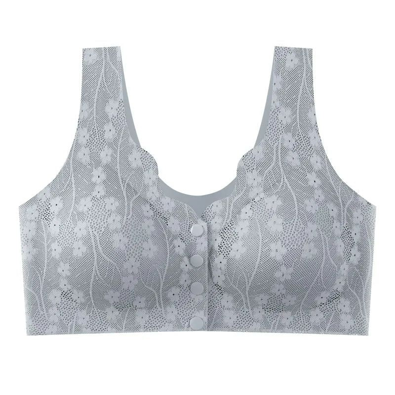 Comfortable and practical bra with a button placket at the front