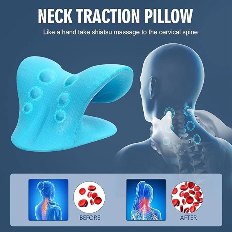 C-shaped cervical massage pillow