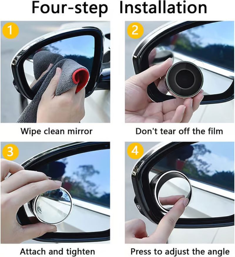Car blind spot mirror (1 pair)