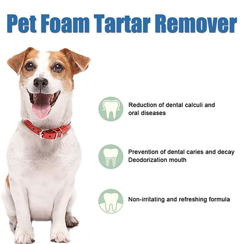 Foaming descaling agent for animal oral hygiene