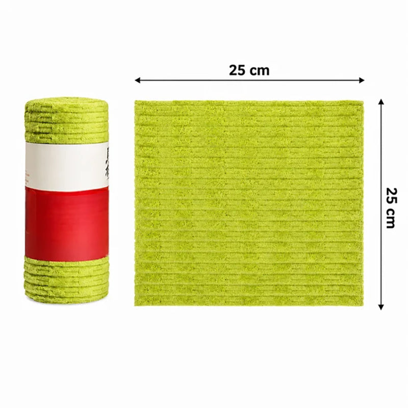 Reusable microfiber cleaning cloth roll