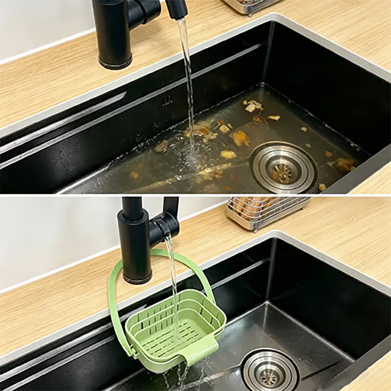 Hangable foldable telescopic drain basket