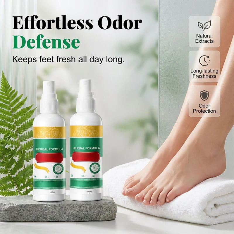 Plant-based refreshing foot spray