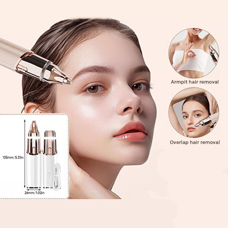 2 In 1 Portable Lipstick Shaped Eyebrow Trimmer
