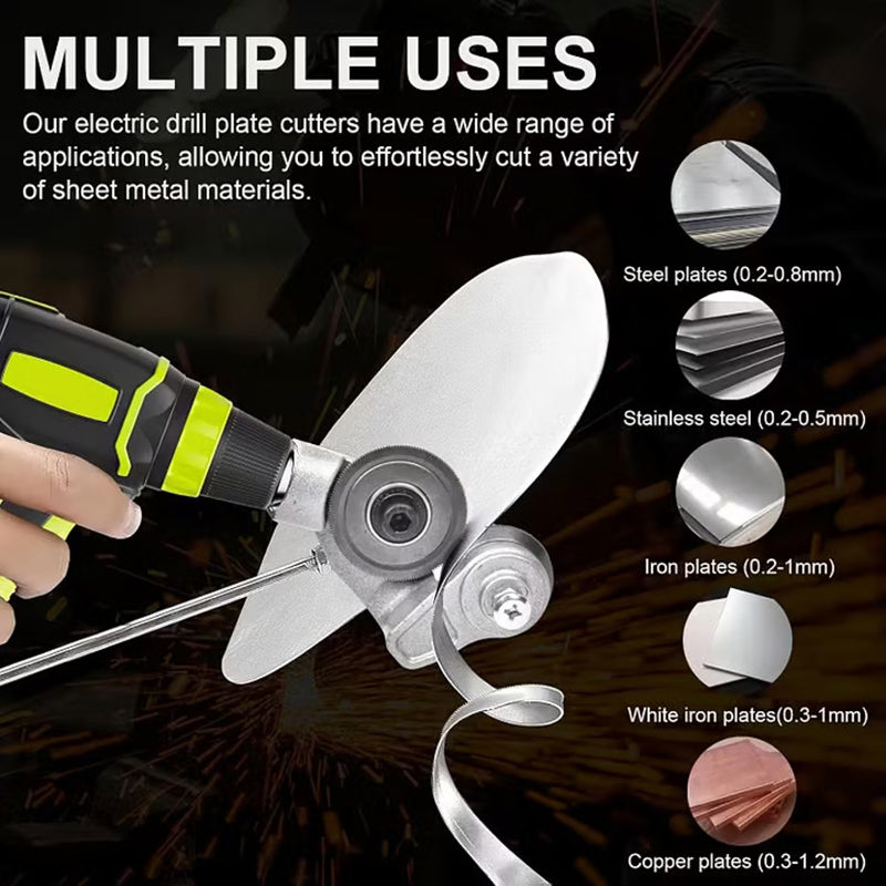 Sheet metal cutting accessories for drill bits