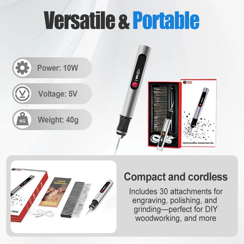 Multifunctional electric engraving pen