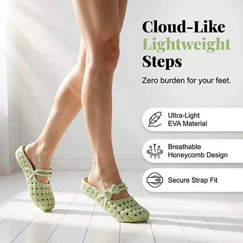 Bow tie soft soled closed toe sandals