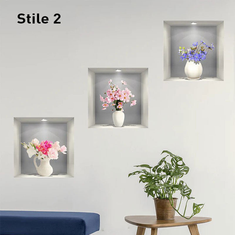 Self-Adhesive 3D Plant Wall Stickers