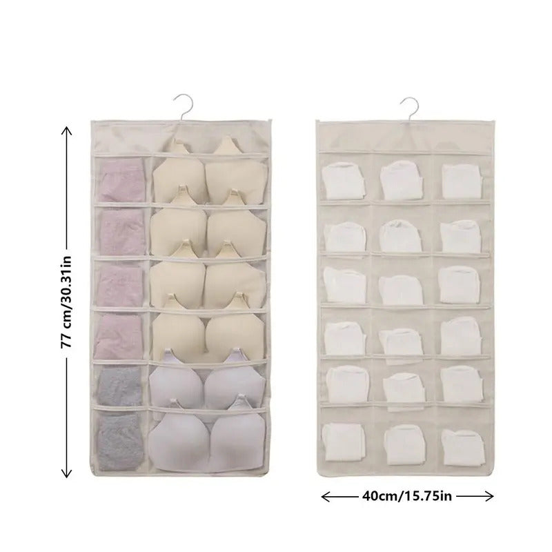 Double-sided underwear storage bag