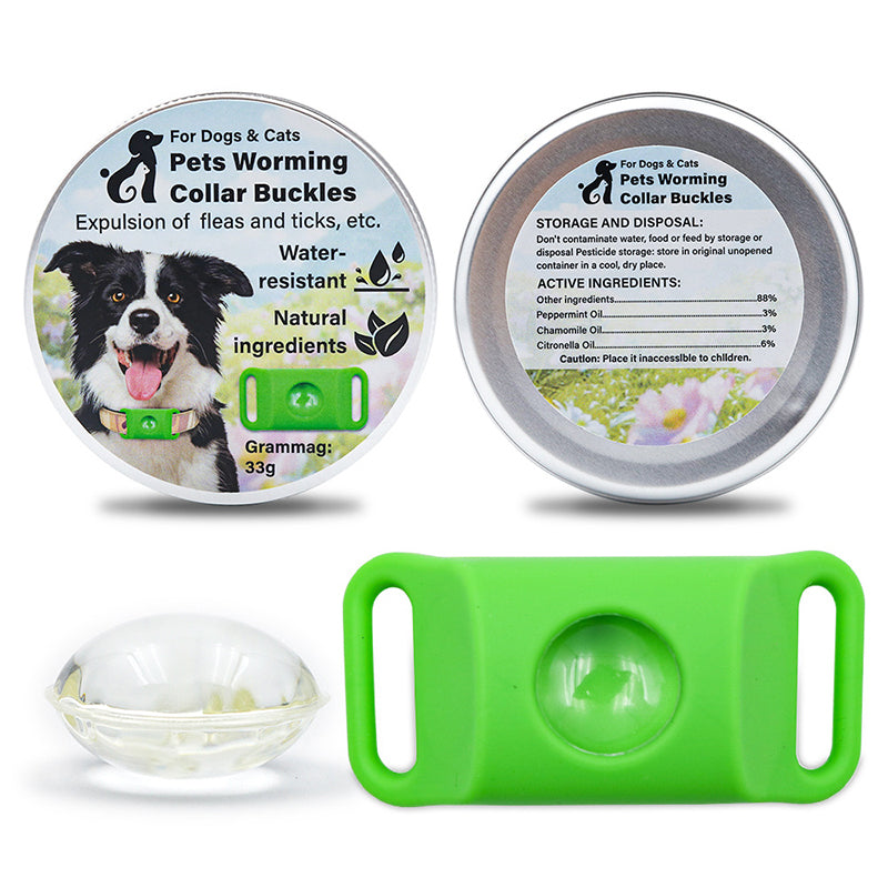 Pet anti-insect collar buckle