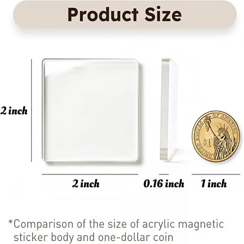 DIY Transparent Acrylic Refrigerator Magnets