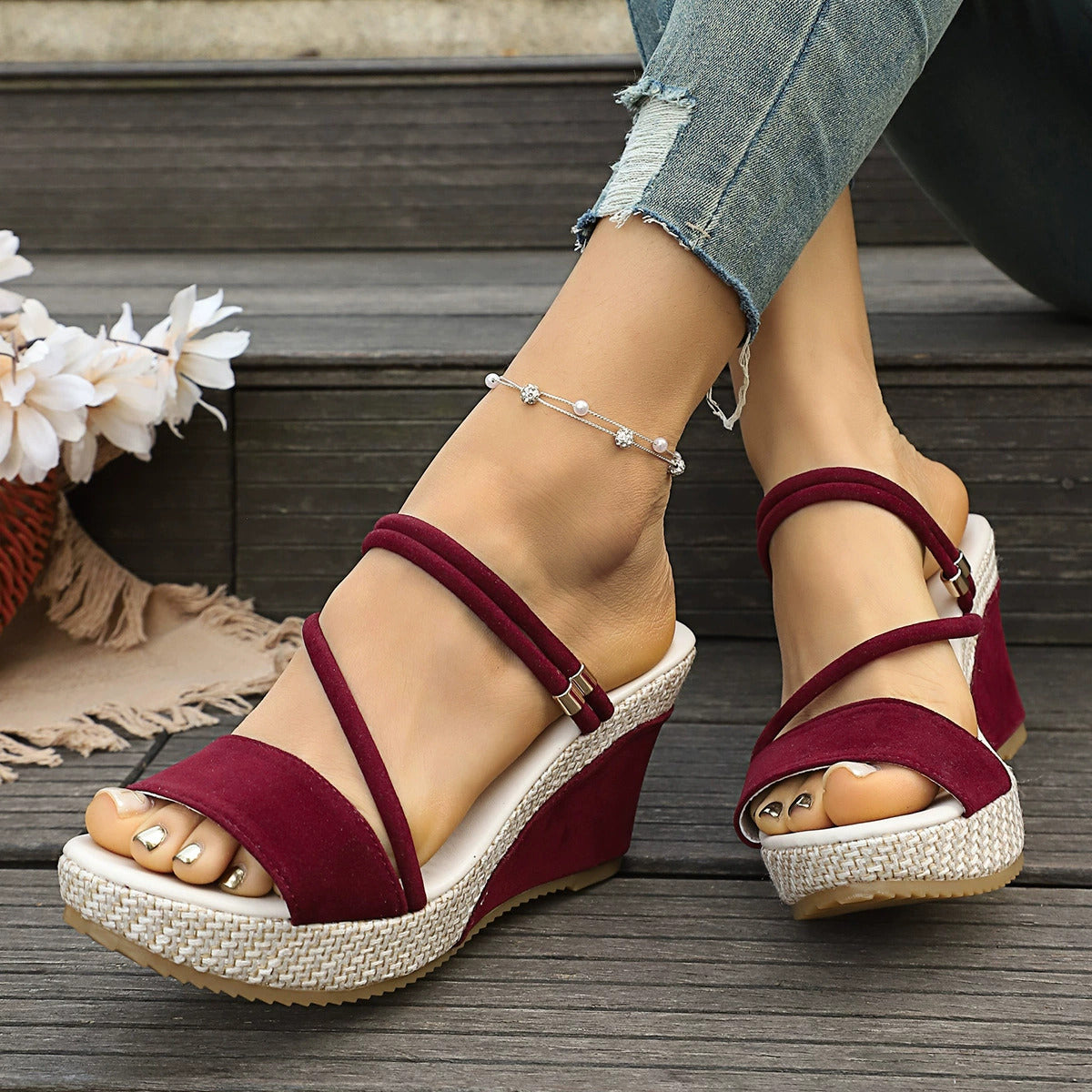 2026 New Arrival: Women's High-Heeled Wedge Sandals