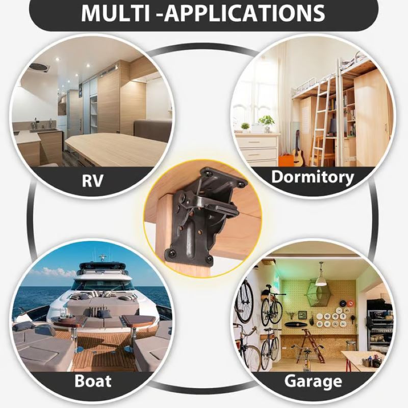 Table support self-locking hinge