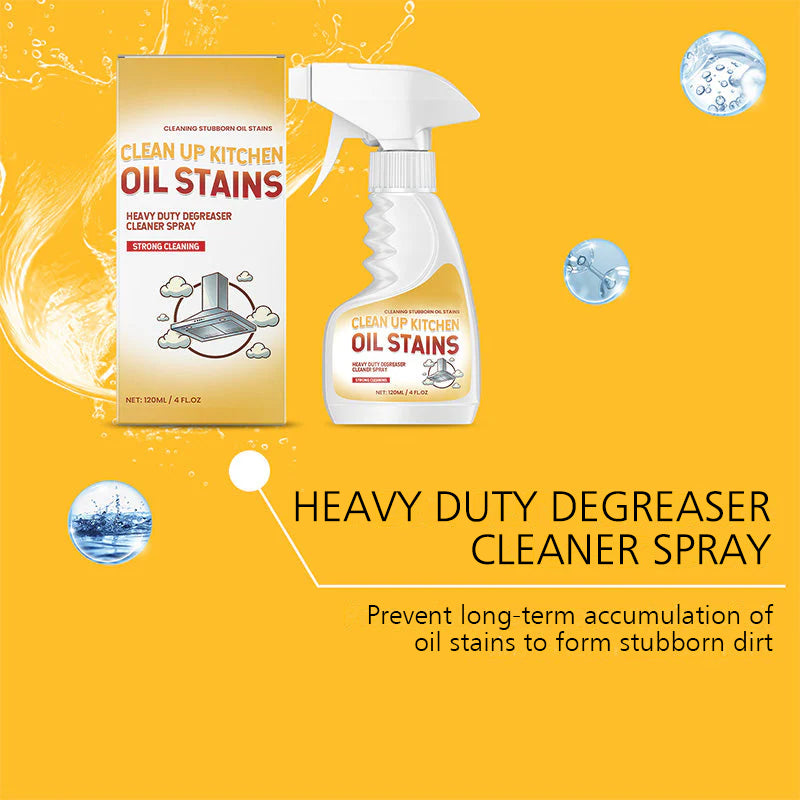 Powerful kitchen degreasing and cleaning spray