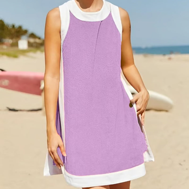 Women's sleeveless cotton suit