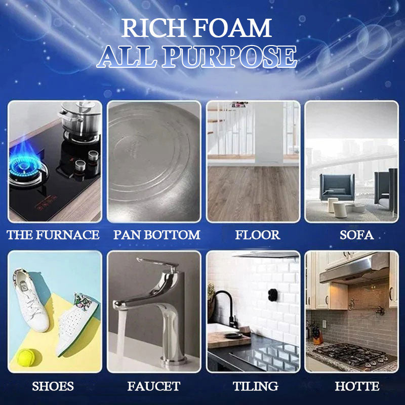 Foaming cleaner for heavy oil stains