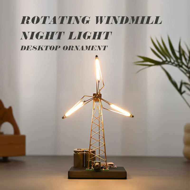 Rotating windmill night light