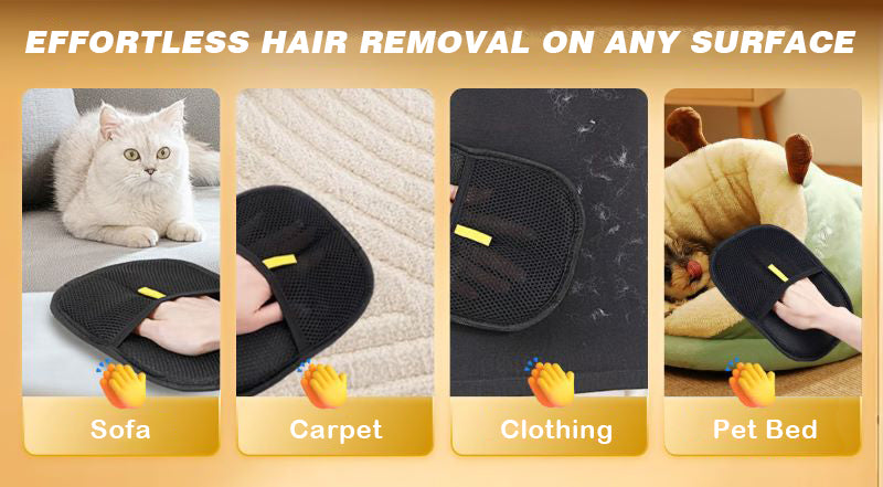 Pet static hair removal gloves