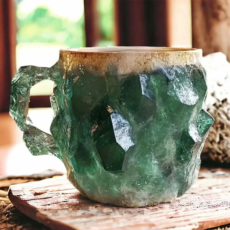 Imitation mineral crystal coffee cup