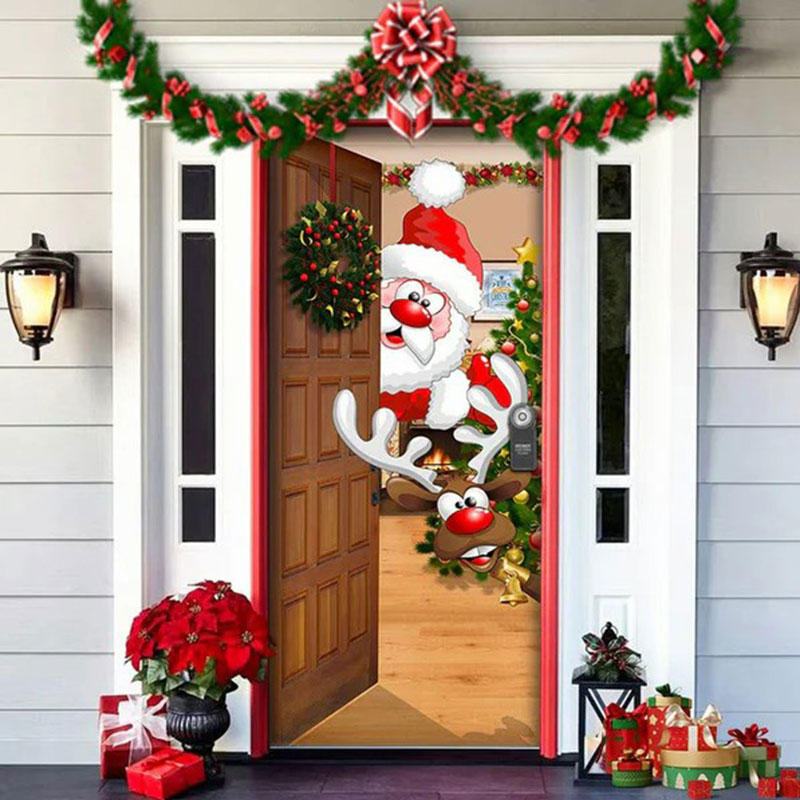 Christmas decoration door cover