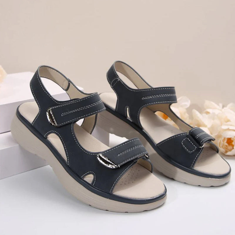 Women's Wedge Sandals with Velcro Strap