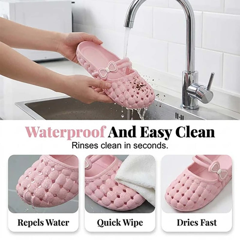 Bow tie soft soled closed toe sandals
