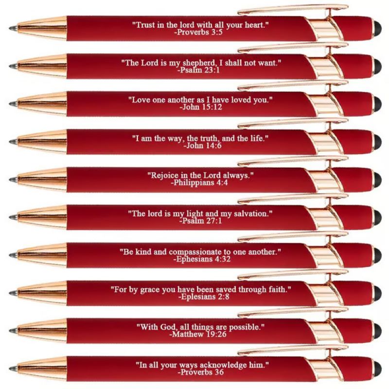 ❤️🙌Premium Comfort Bible Verse Pens – 10 pcs