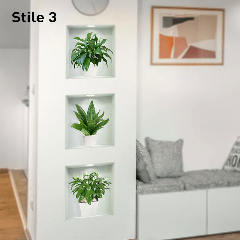 Self-Adhesive 3D Plant Wall Stickers