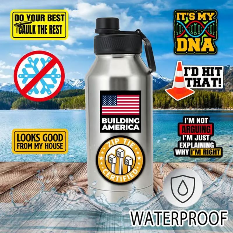 🔥🔥150 Pcs blue collar funny stickers👷‍♂️