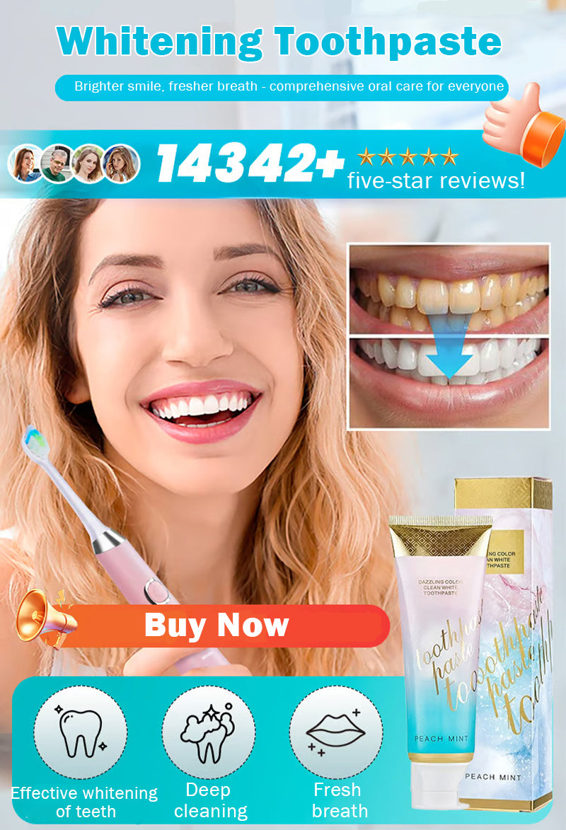 Colored whitening toothpaste