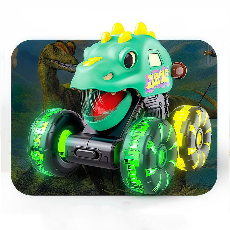 Press the inertia light dinosaur toy car