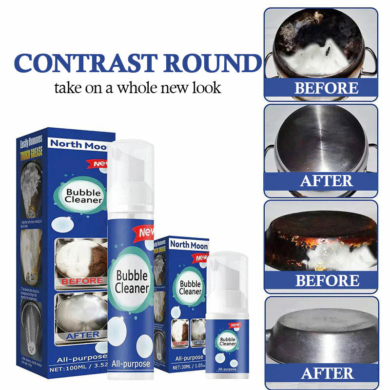 Foaming cleaner for heavy oil stains