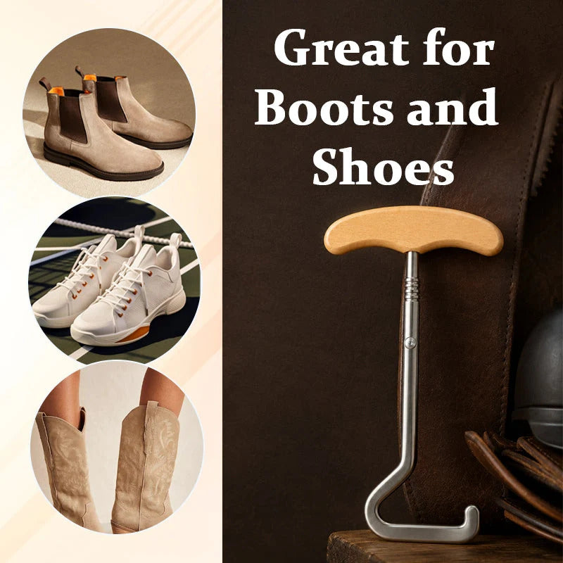 Horse-shaped auxiliary shoe hook