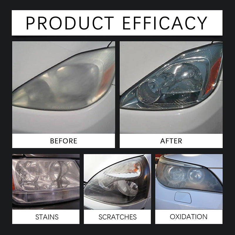 Yellowing atomized scratch care spray for headlights