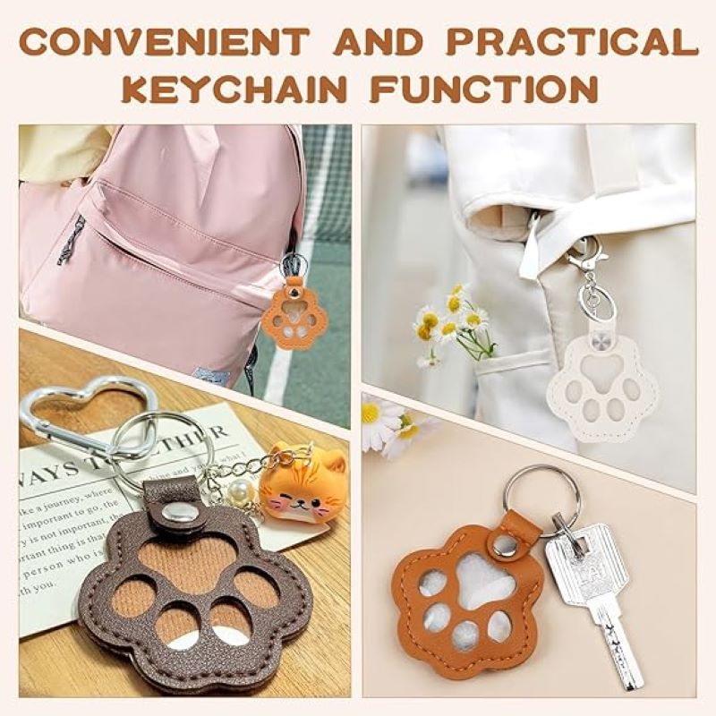 🐾Pet Paw Shaped Leather Keychain