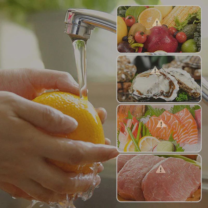 High-efficiency portable fruit and vegetable washing machine