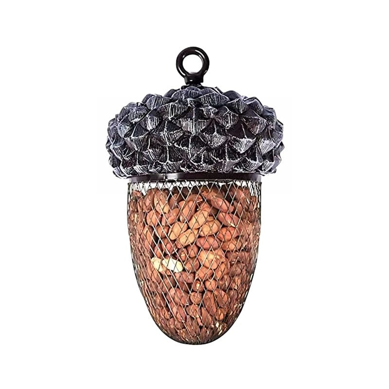 Hummingbird Acorn Wrought Iron Bird Feeder