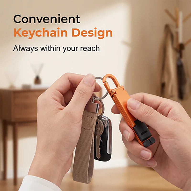 Mini Aluminum Alloy Phone Stand Keychain – Foldable Desktop Stand