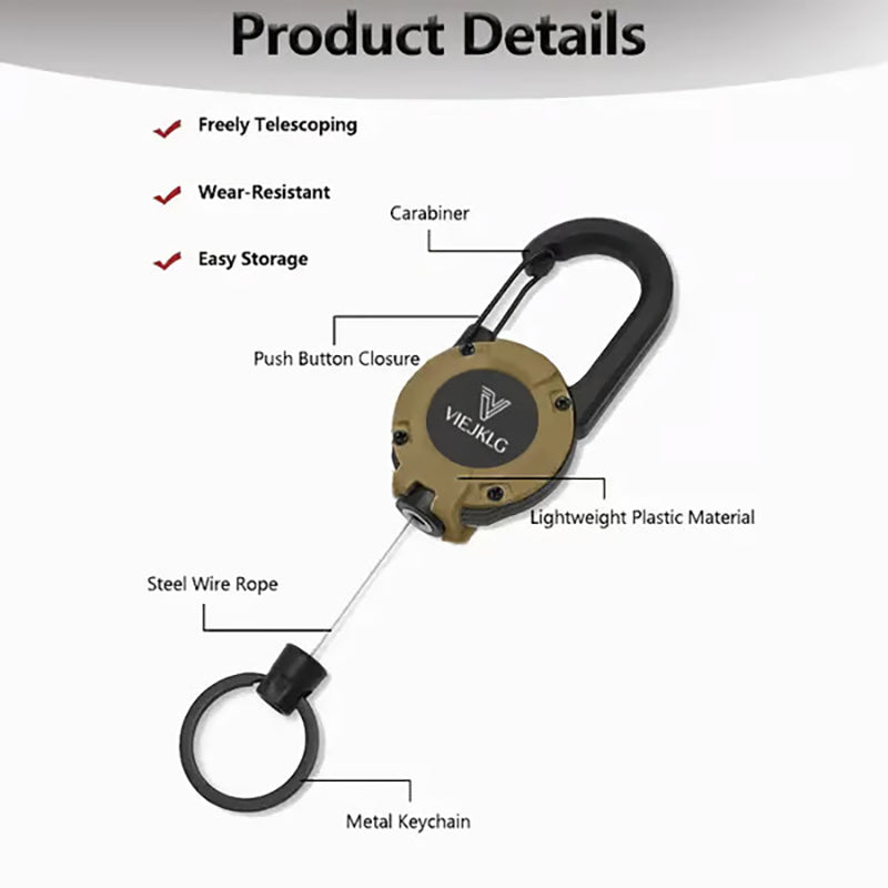 Outdoor tactical easy-pull buckle telescopic buckle