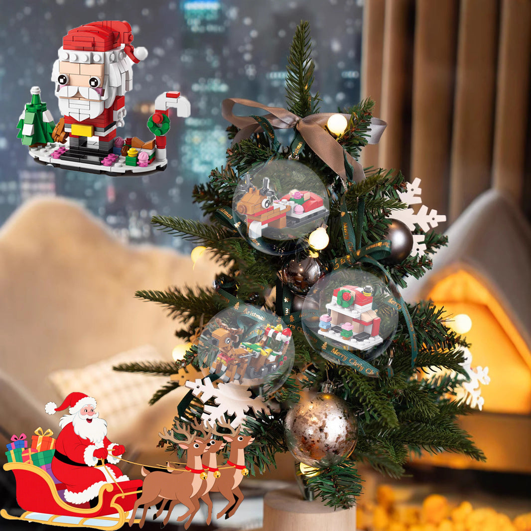 Christmas style children's educational building block toys