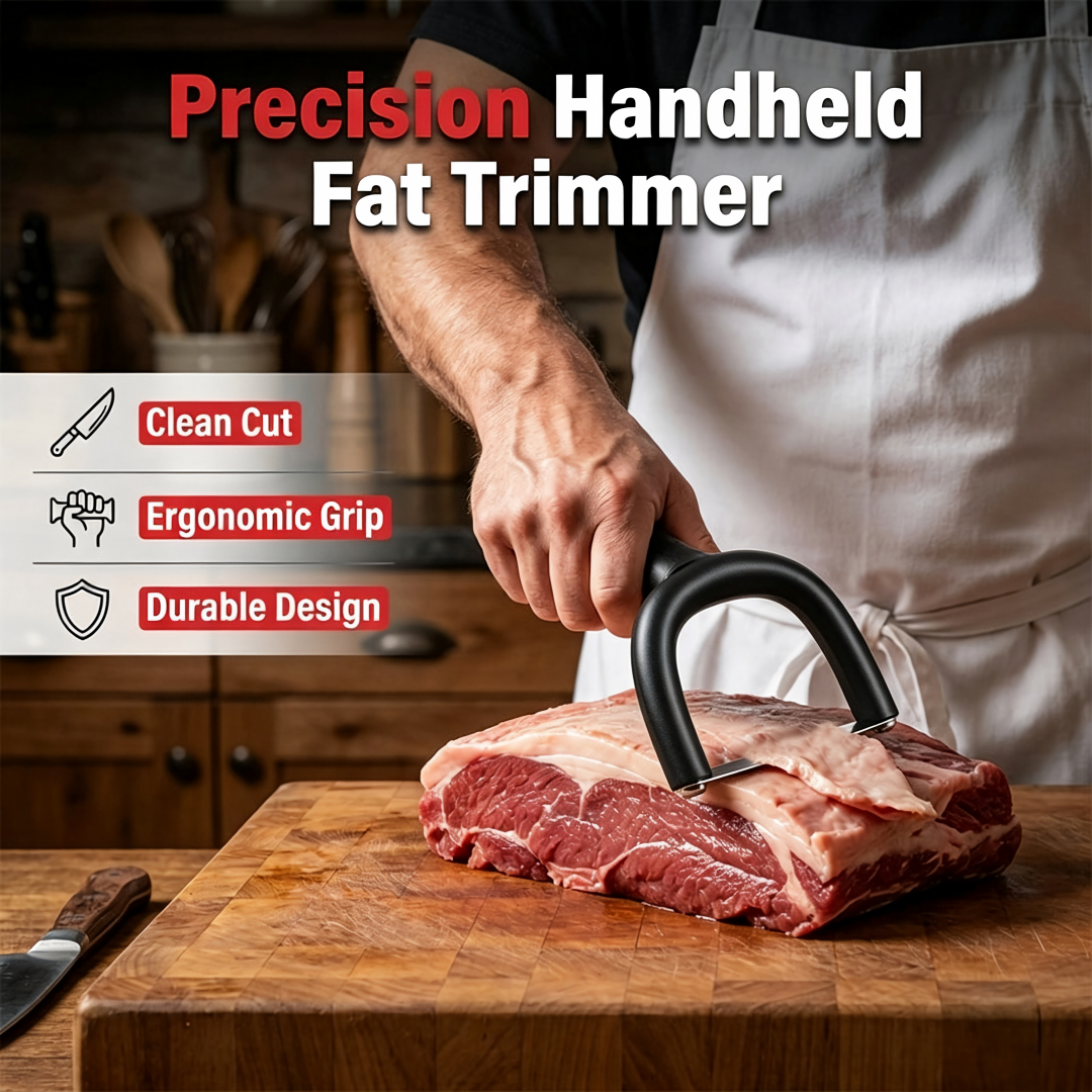 Portable meat defatting tool