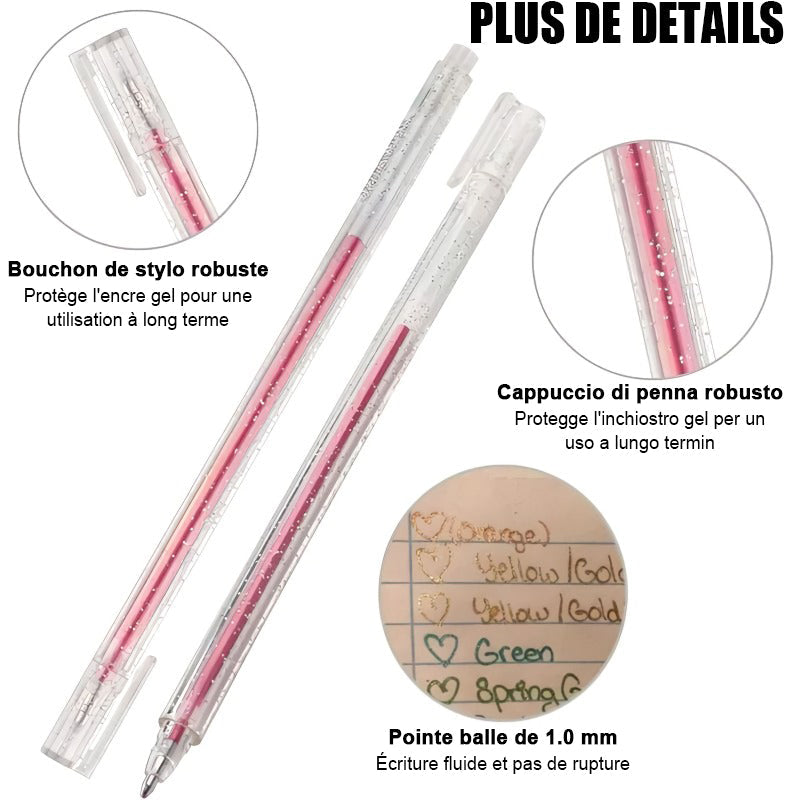 Glitter gel pen set