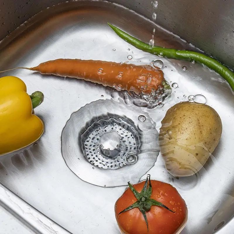 Stainless steel kitchen sink pop-up drain